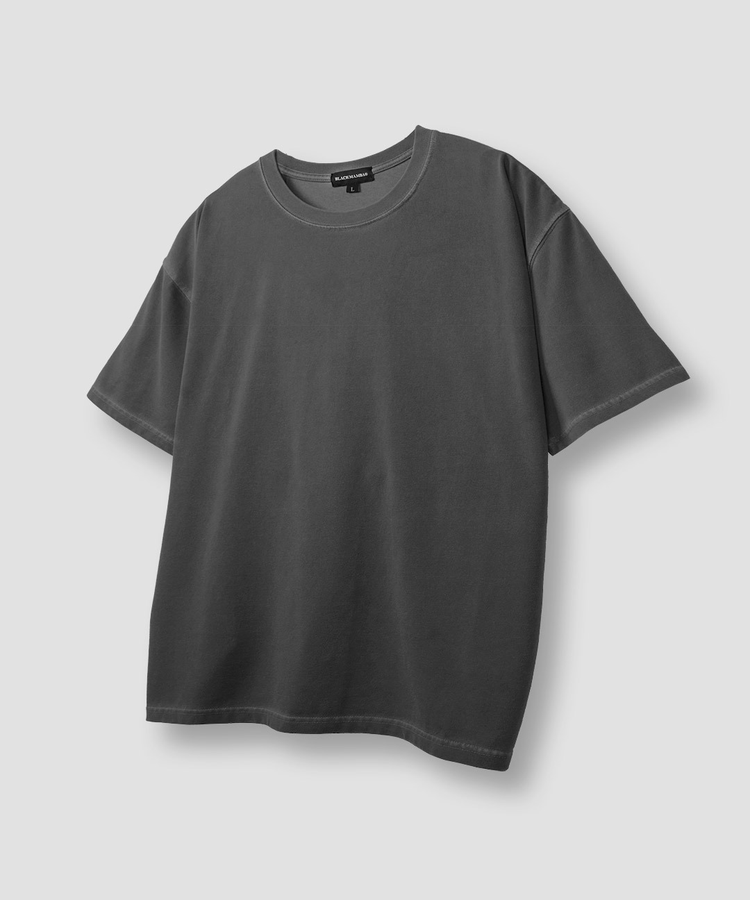 피그먼트 반팔 티셔츠 (블랙)